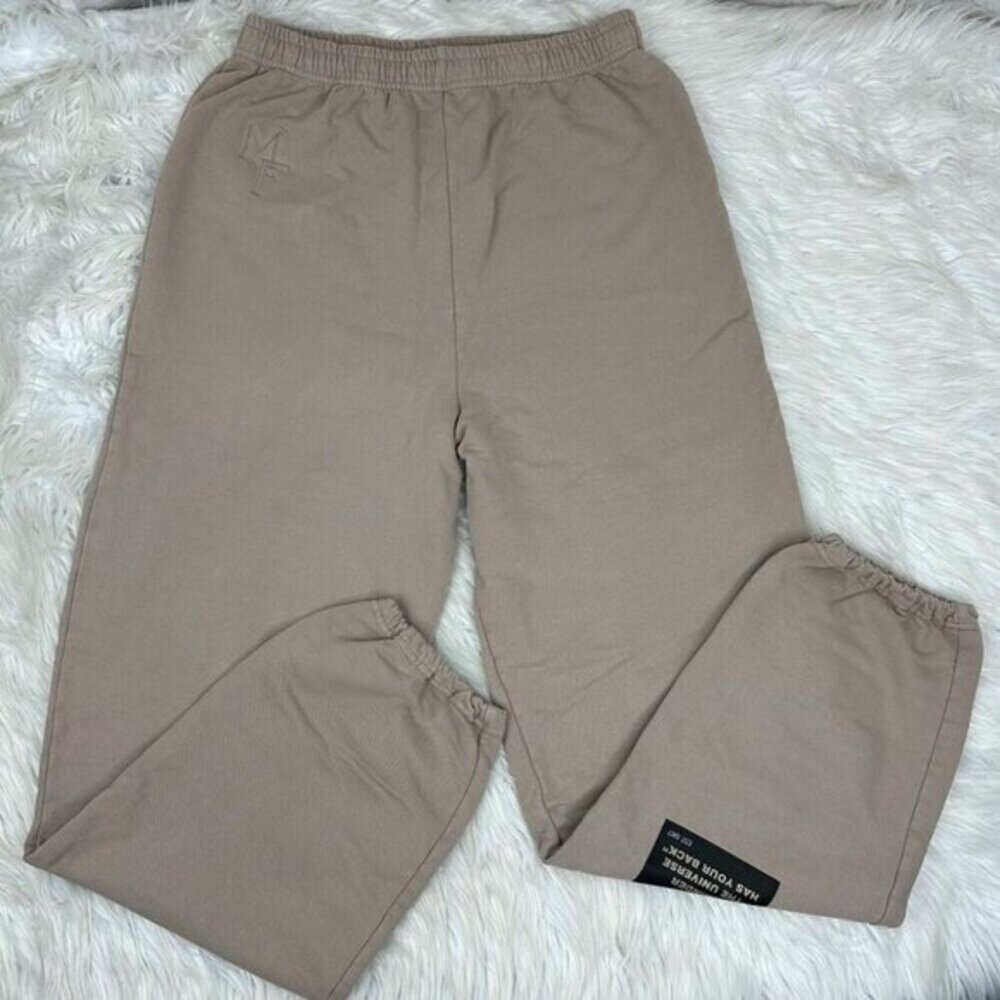 Mayfair Tan Oversized Sweatpants XXL Thick Cotton MF Embroidered Joggers New